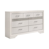 Coaster Miranda 7-Drawer Dresser White And Rhinestone