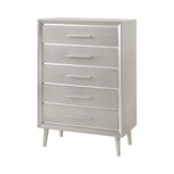 Coaster Ramon 5-Drawer Chest Metallic Sterling