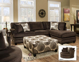SECTIONAL - VELVET GROOVY SMOKE